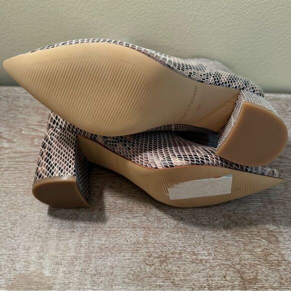 Marc Fisher Retire Snakeskin Pointed Bootie- Natural Multi- Size 6 M- NIB - Picture 7 of 8